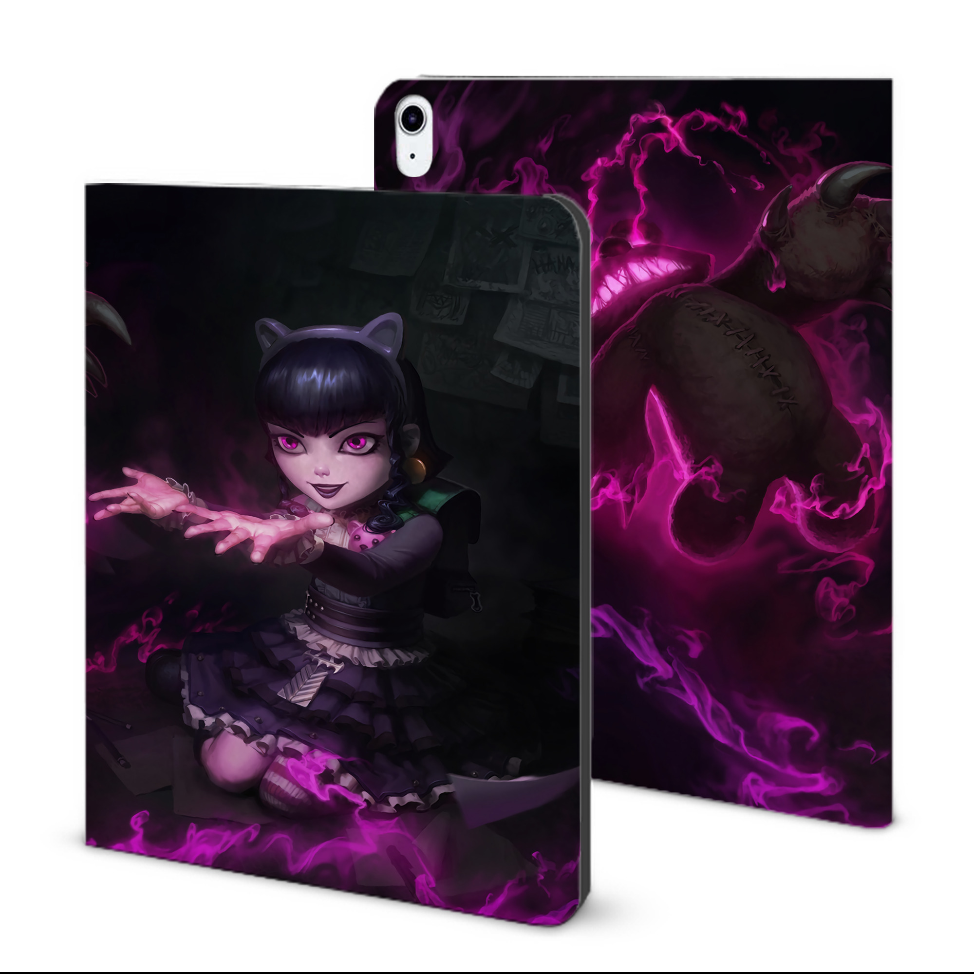 （画像用） リーグ・オブ・レジェンド League of Legends LOL IPad ケース ブック型 PUレザー TPU 耐衝撃 軽量 薄型 ペン収納なし 全面保護 IPad 各モデル対応